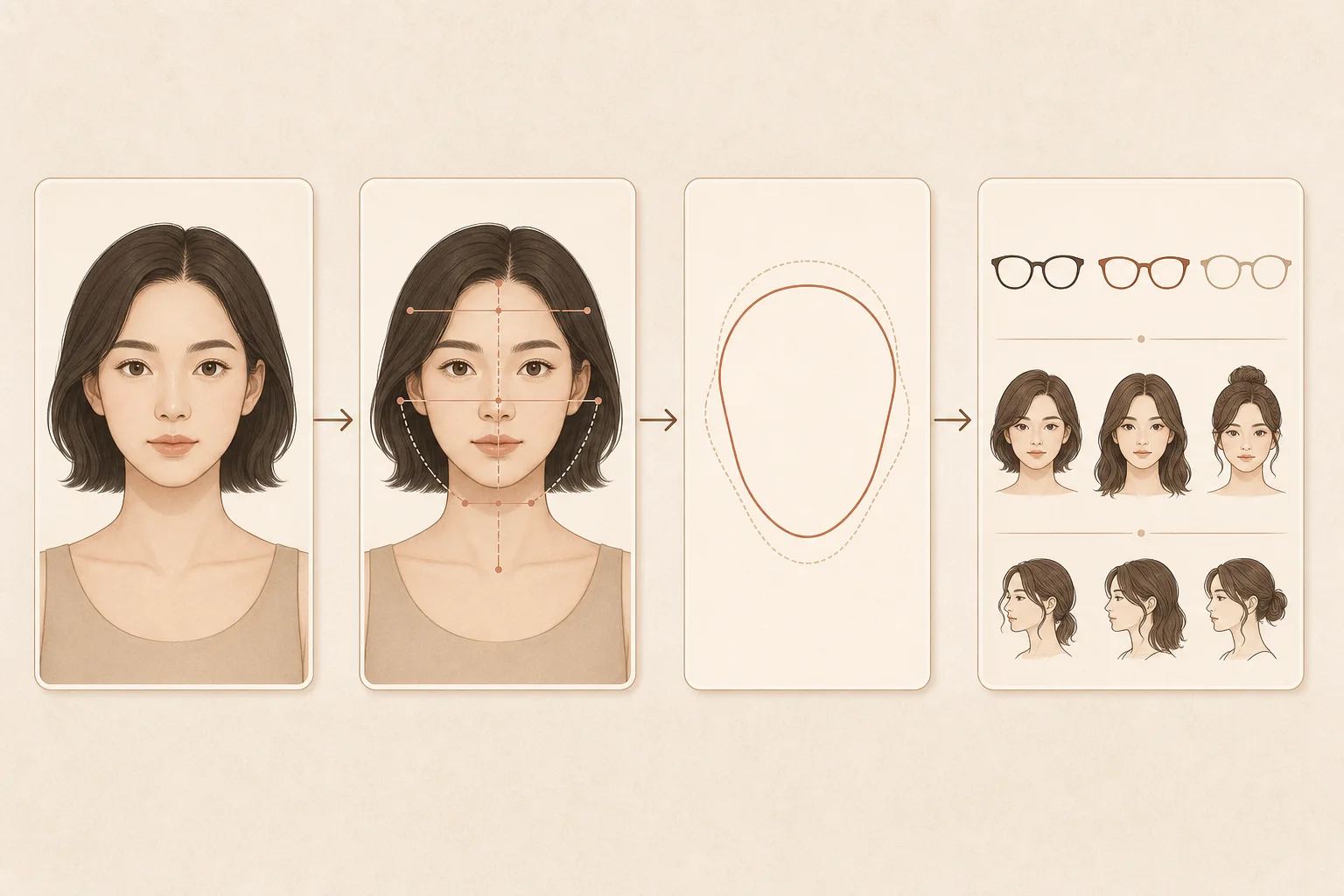 写真を顔立ちの主な特徴から顔型プロフィールへ、そしてスタイルの意味