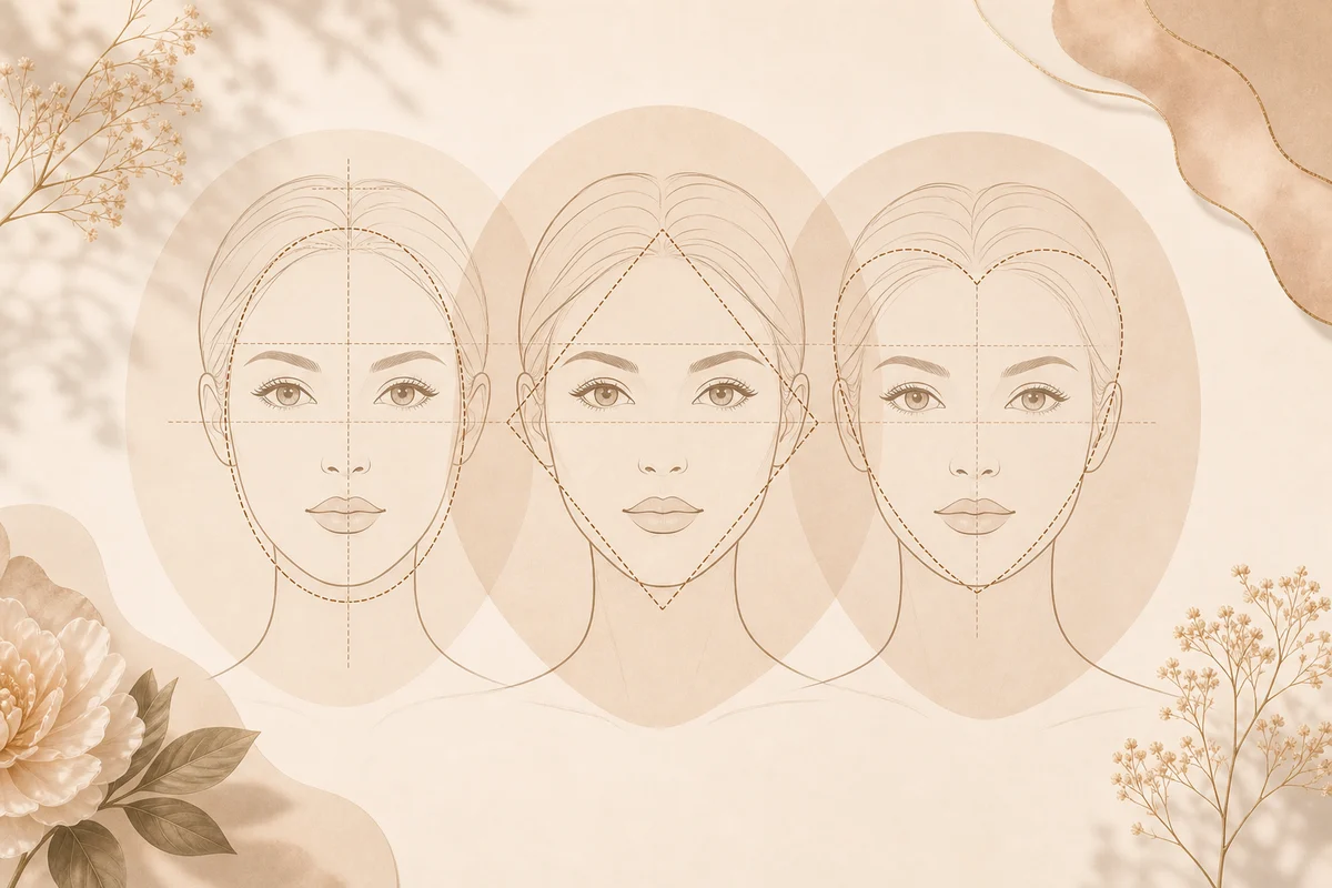 Overlapping face shape outlines showing mixed face-shape signals