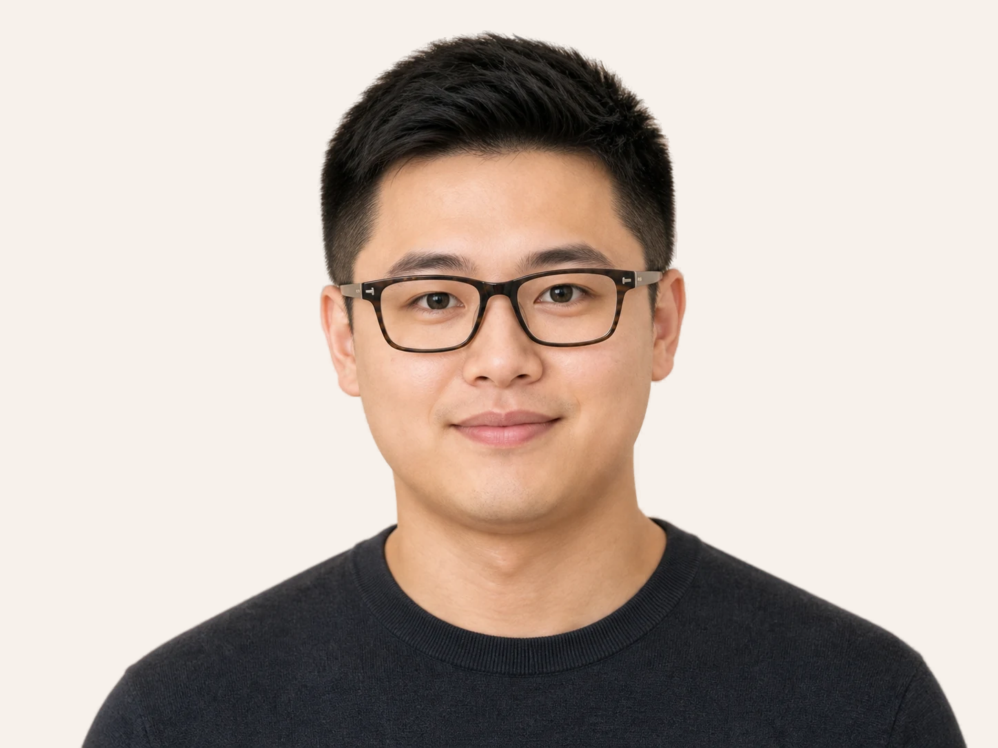 Angular Rectangle glasses for round face men