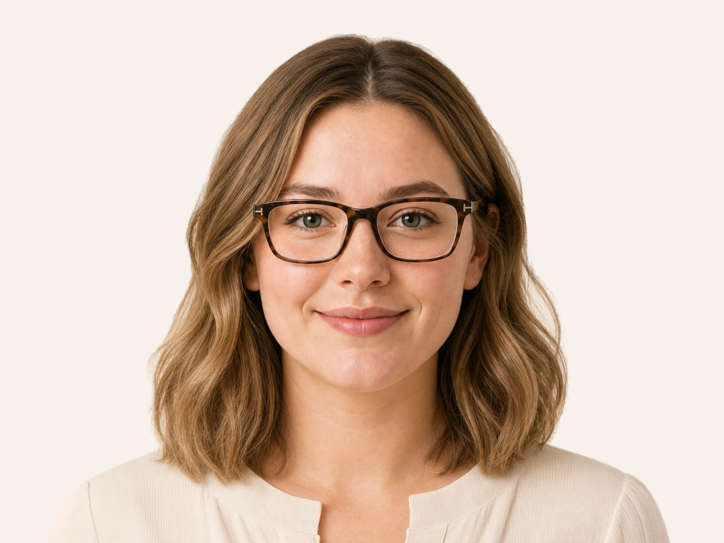 Angular Rectangle glasses for round face women