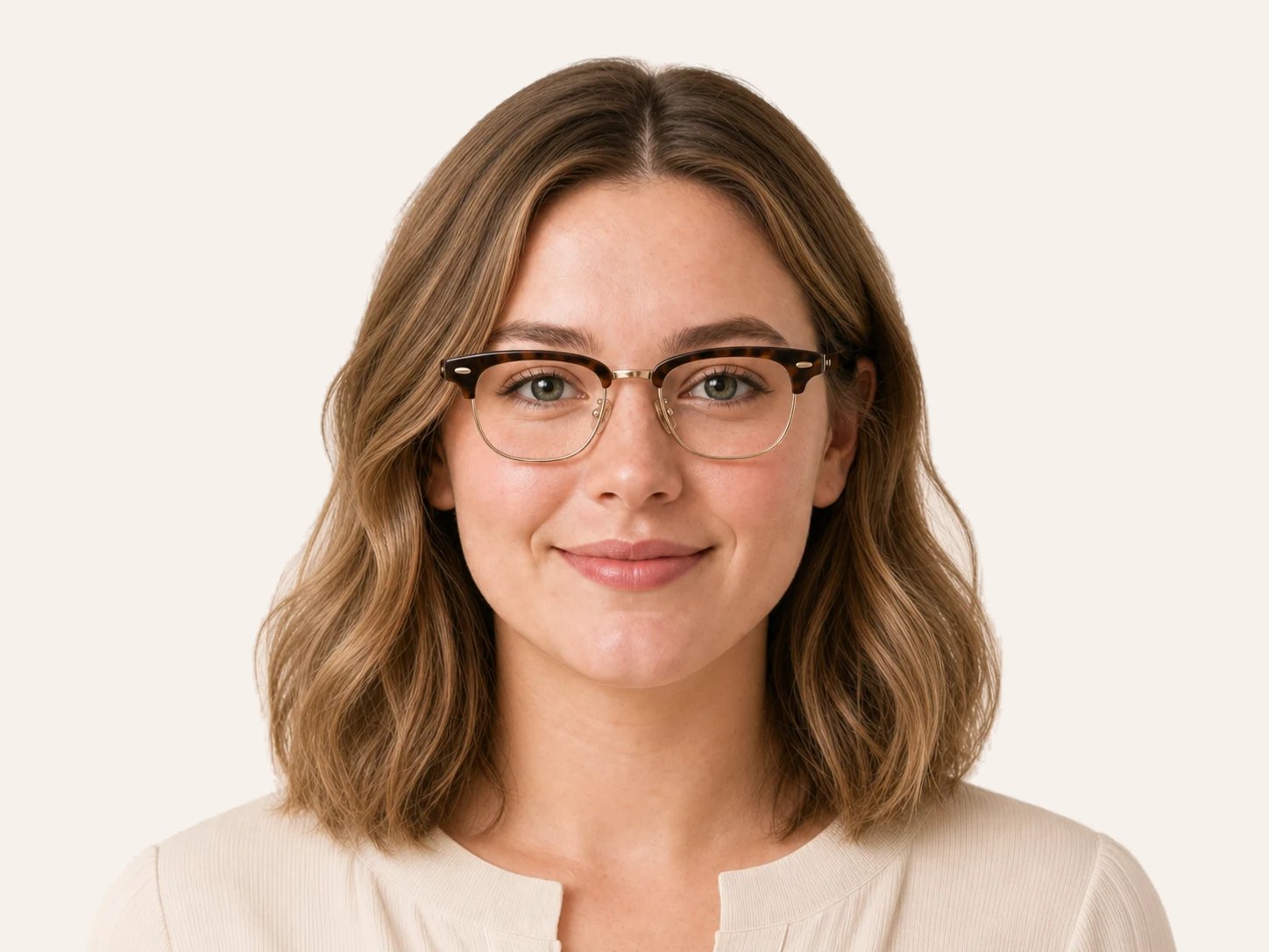 Browline glasses for round face