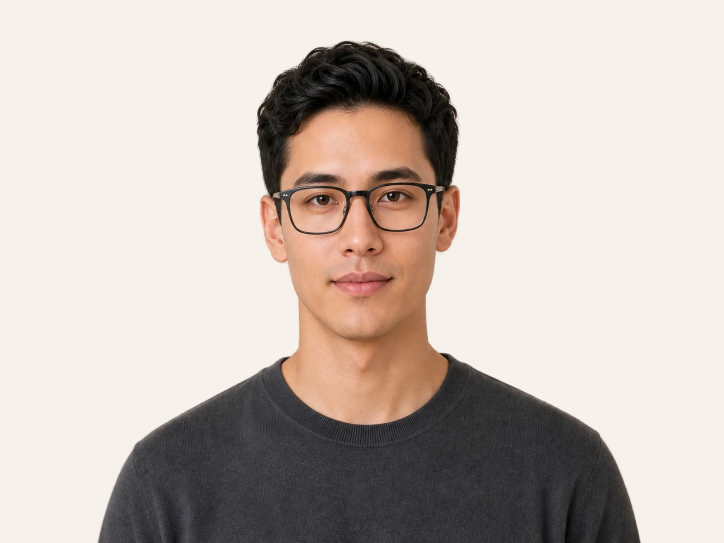 Deep Square glasses for oblong face men