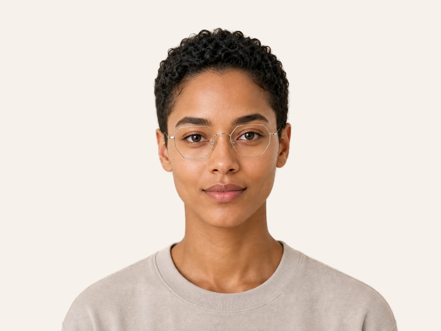 Geometric Metal glasses for diamond face