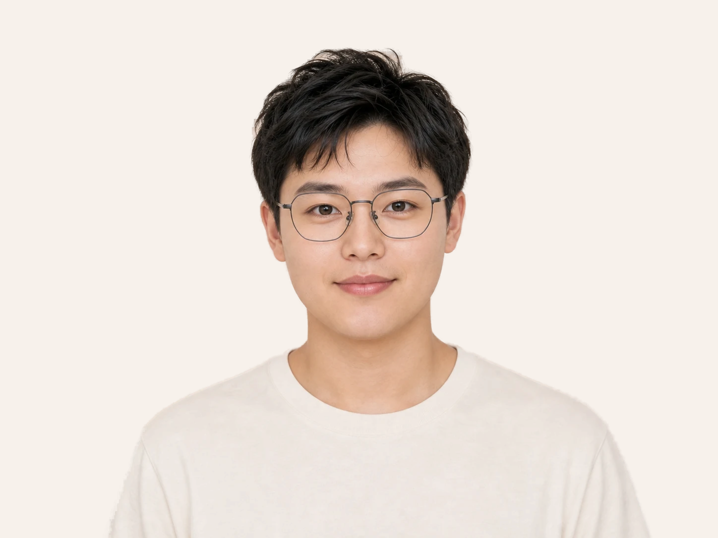 Geometric Metal glasses for round face