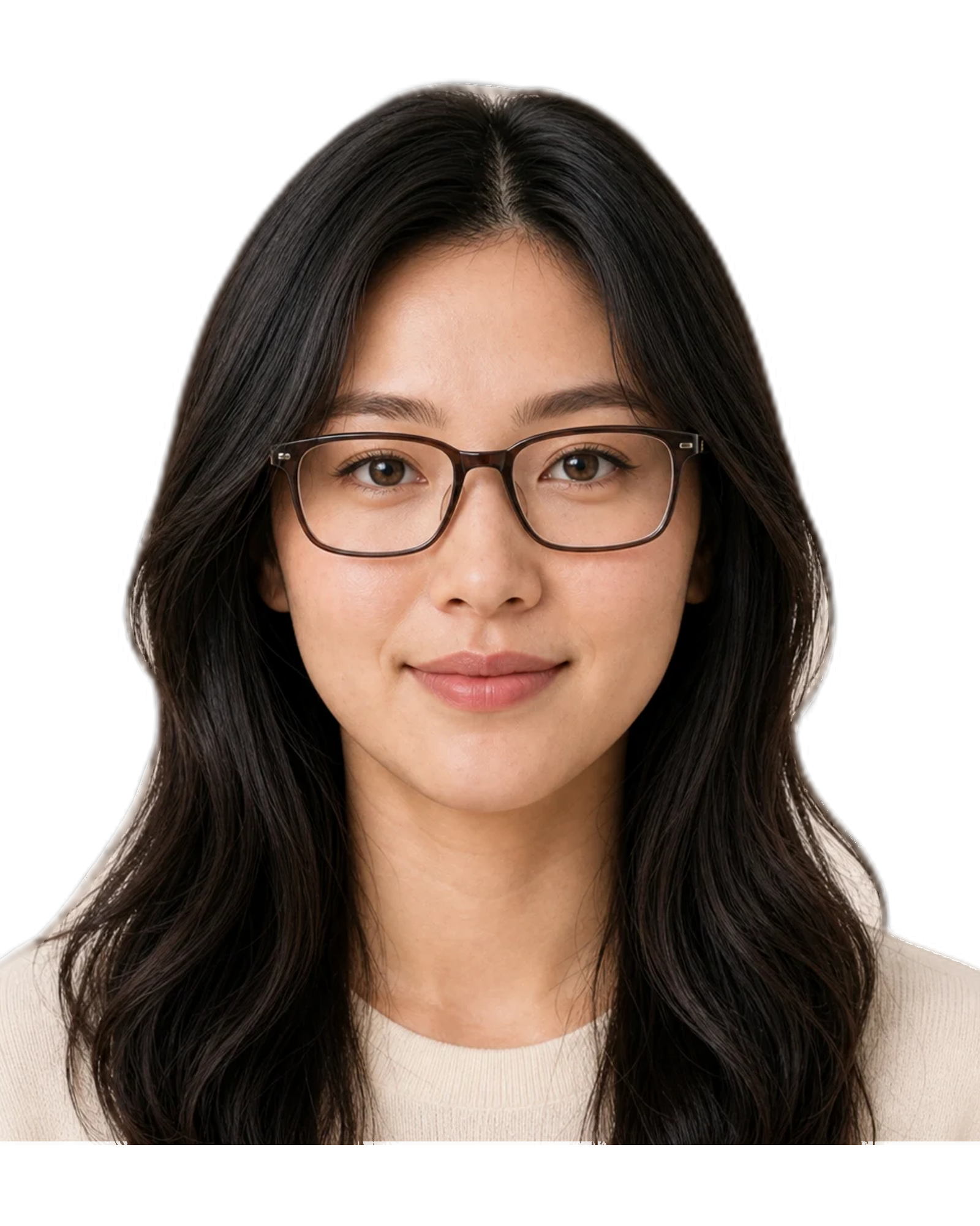 oval face Women glasses hero portrait
