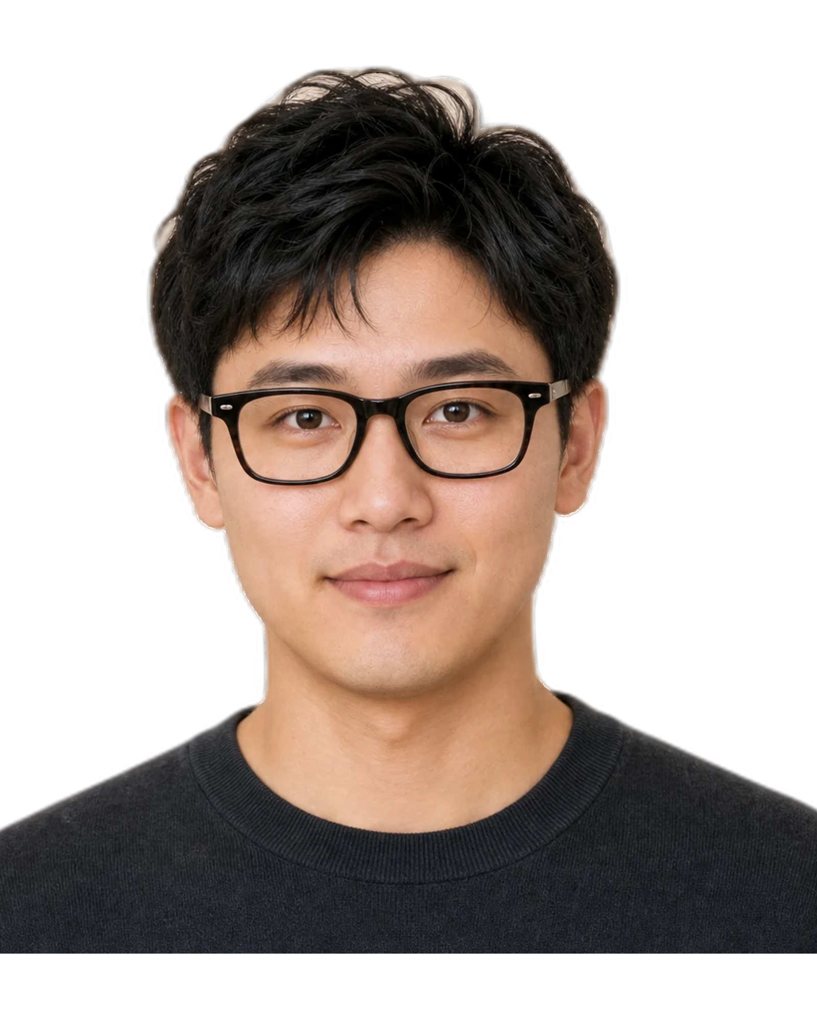 oval face Men glasses hero portrait