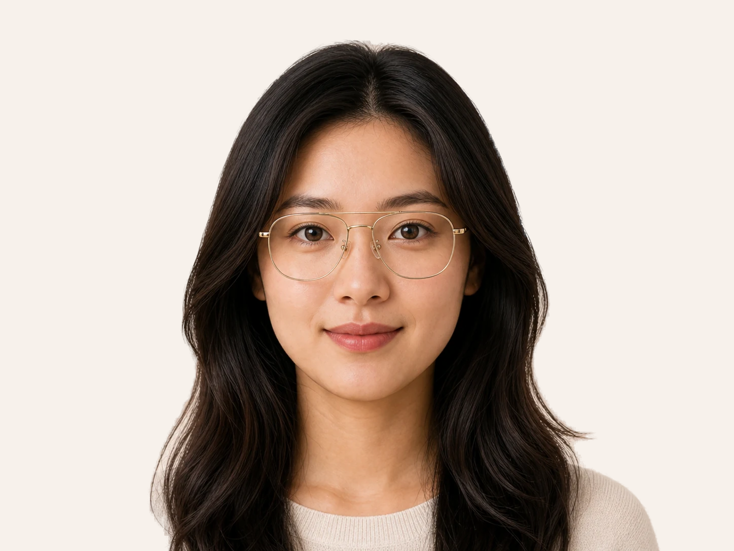 Light Aviator glasses for oval face