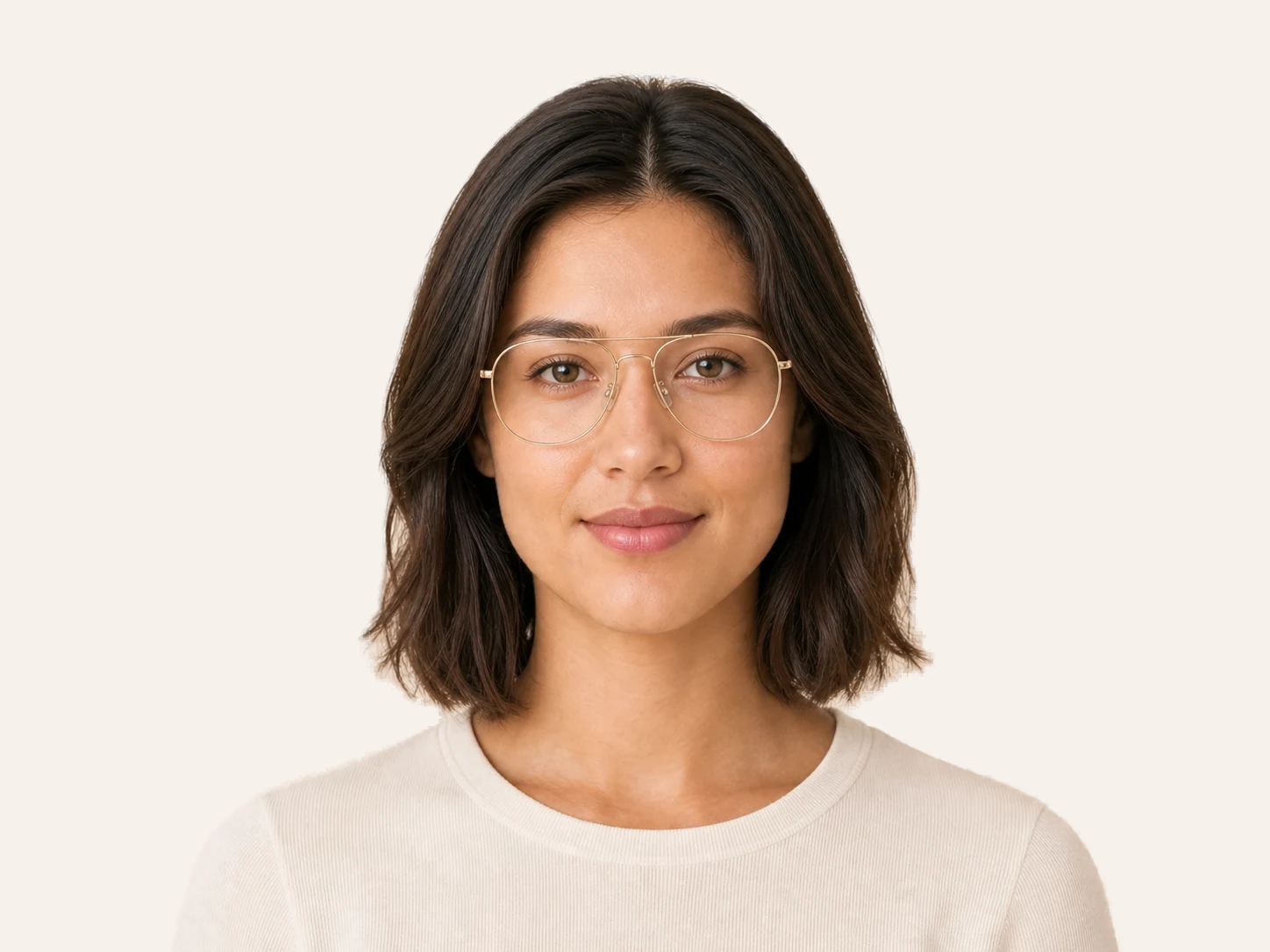 Light Aviator glasses for square face