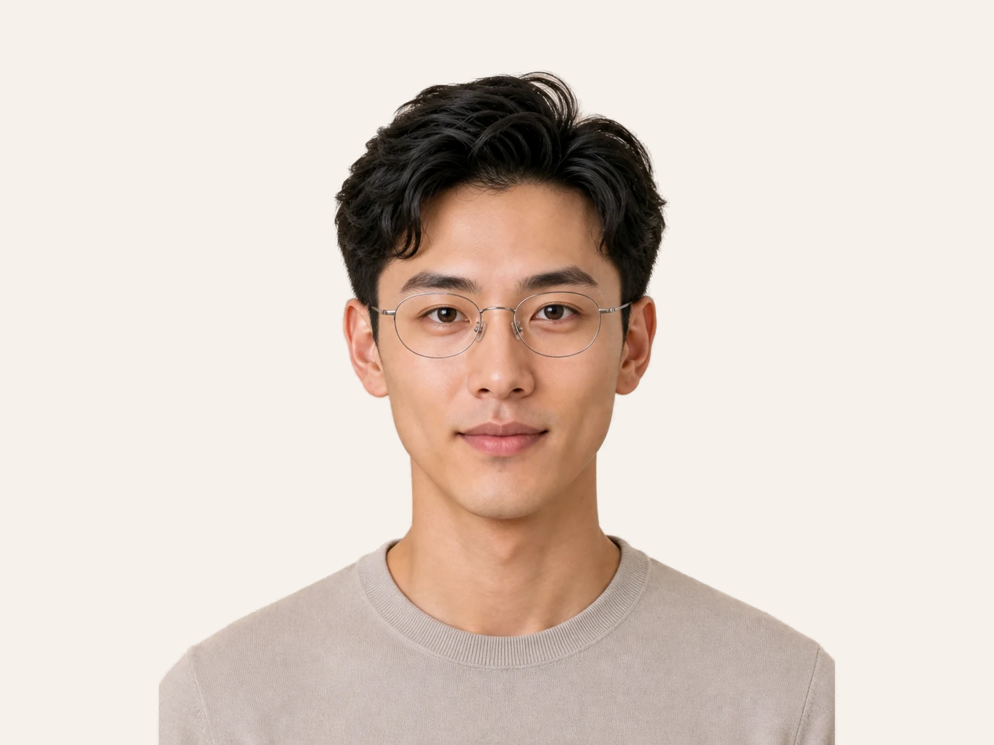 Oval Metal glasses for diamond face
