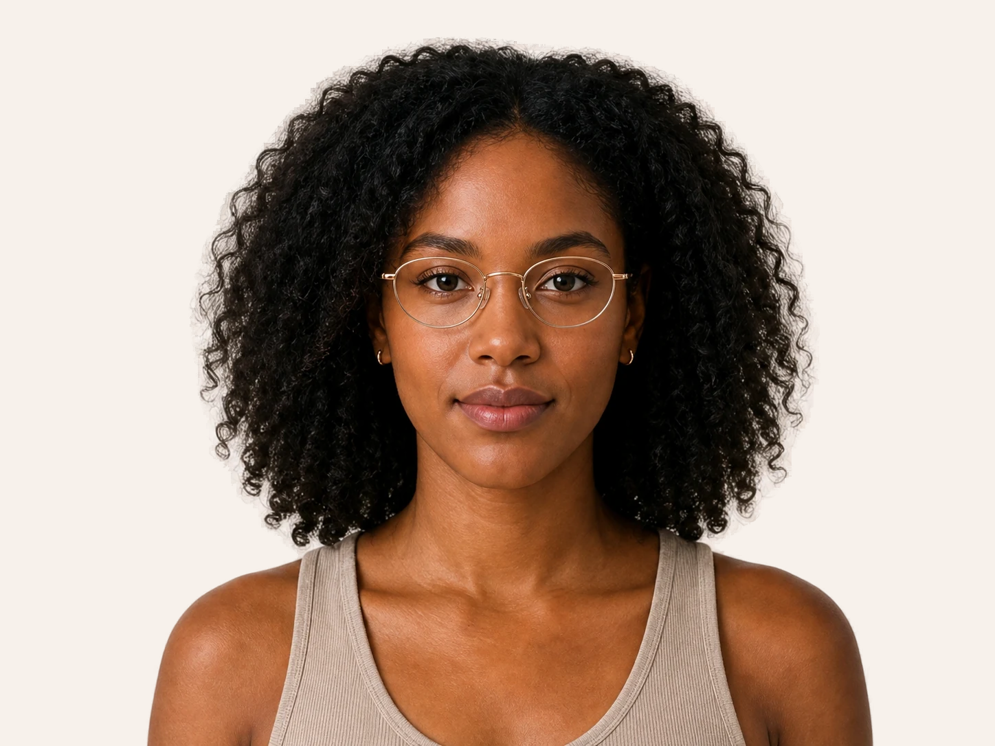 Oval Metal glasses for diamond face