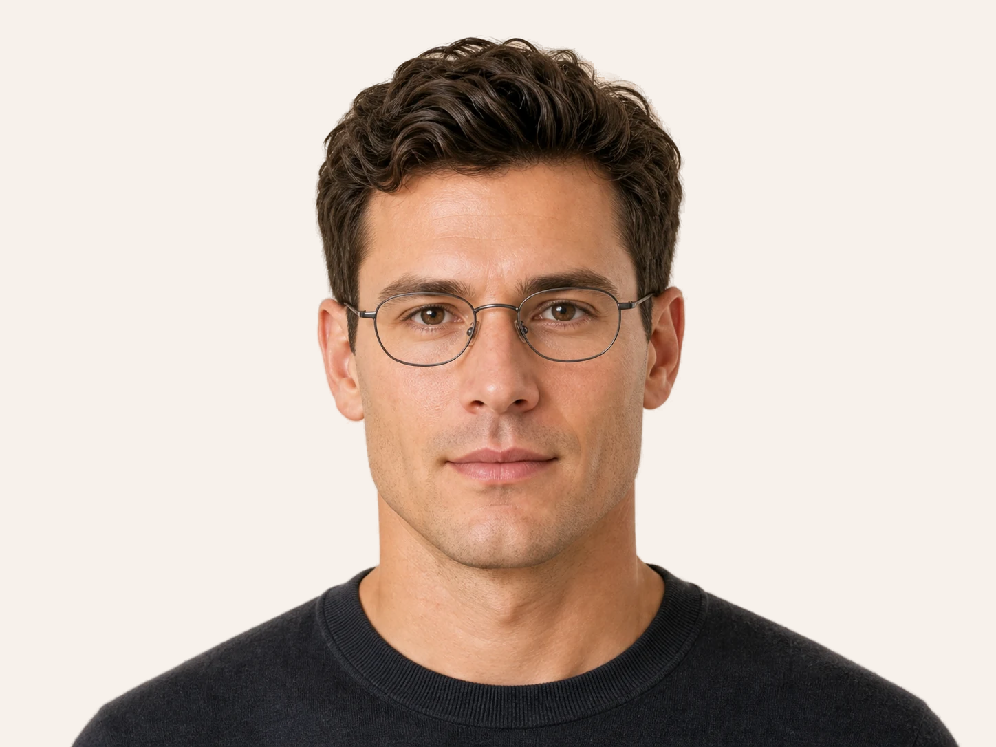 Oval Metal glasses for square face men