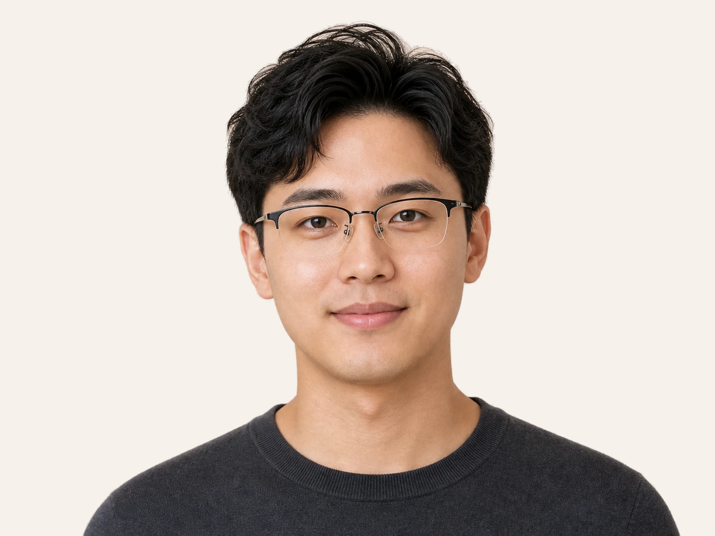 Semi-Rimless glasses for oval face