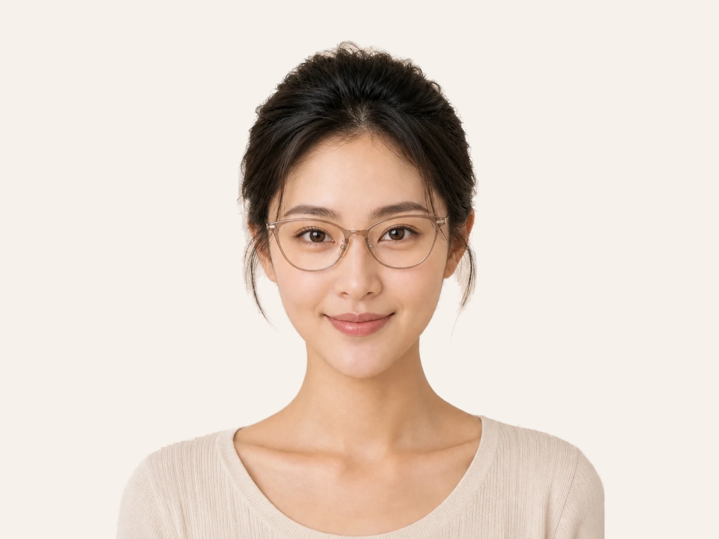 Soft Cat-Eye glasses for heart face