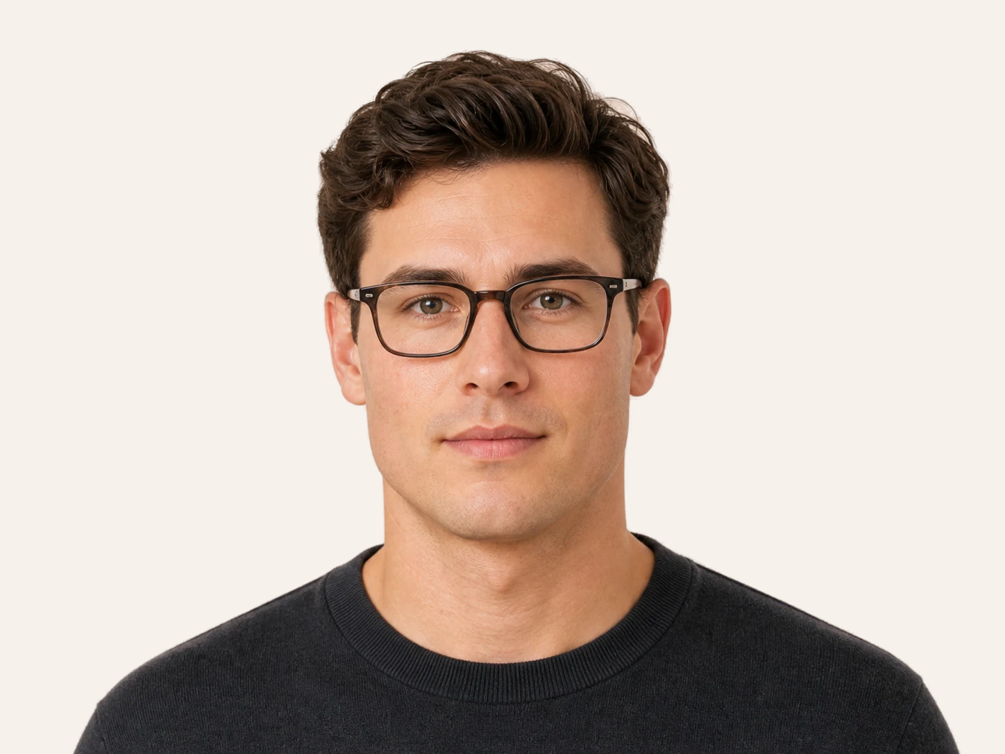 Soft Rectangle glasses for square face