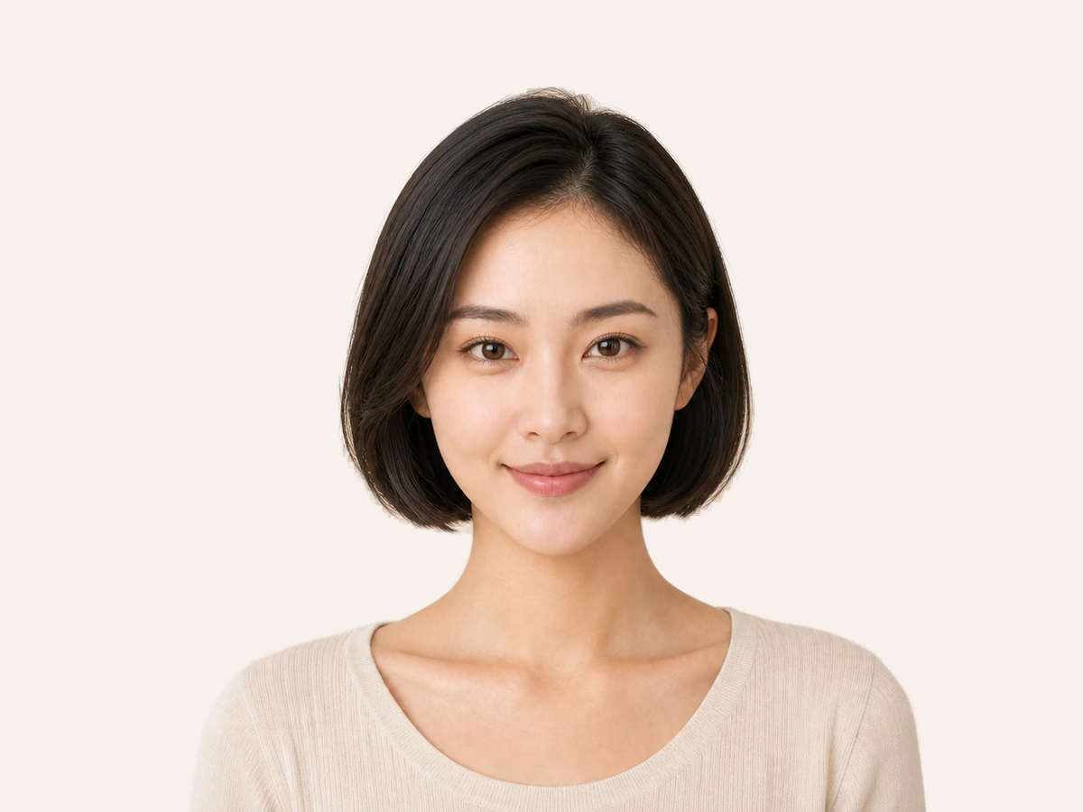 Chin-Length Bob hairstyle for heart face