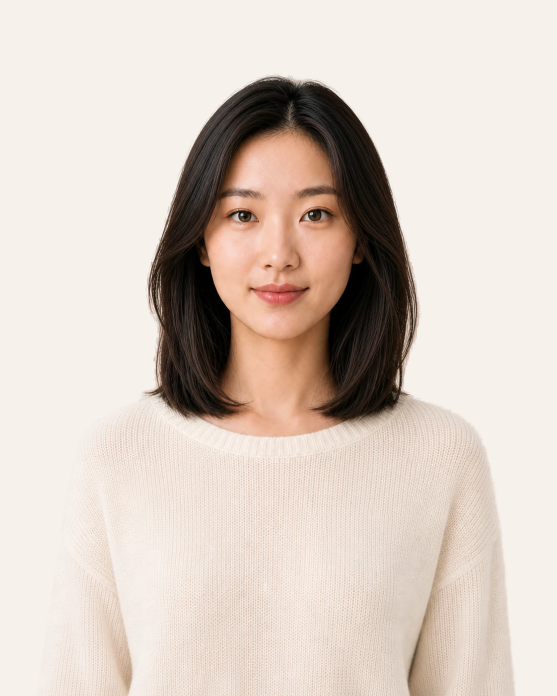 Collarbone Lob hairstyle for oval face