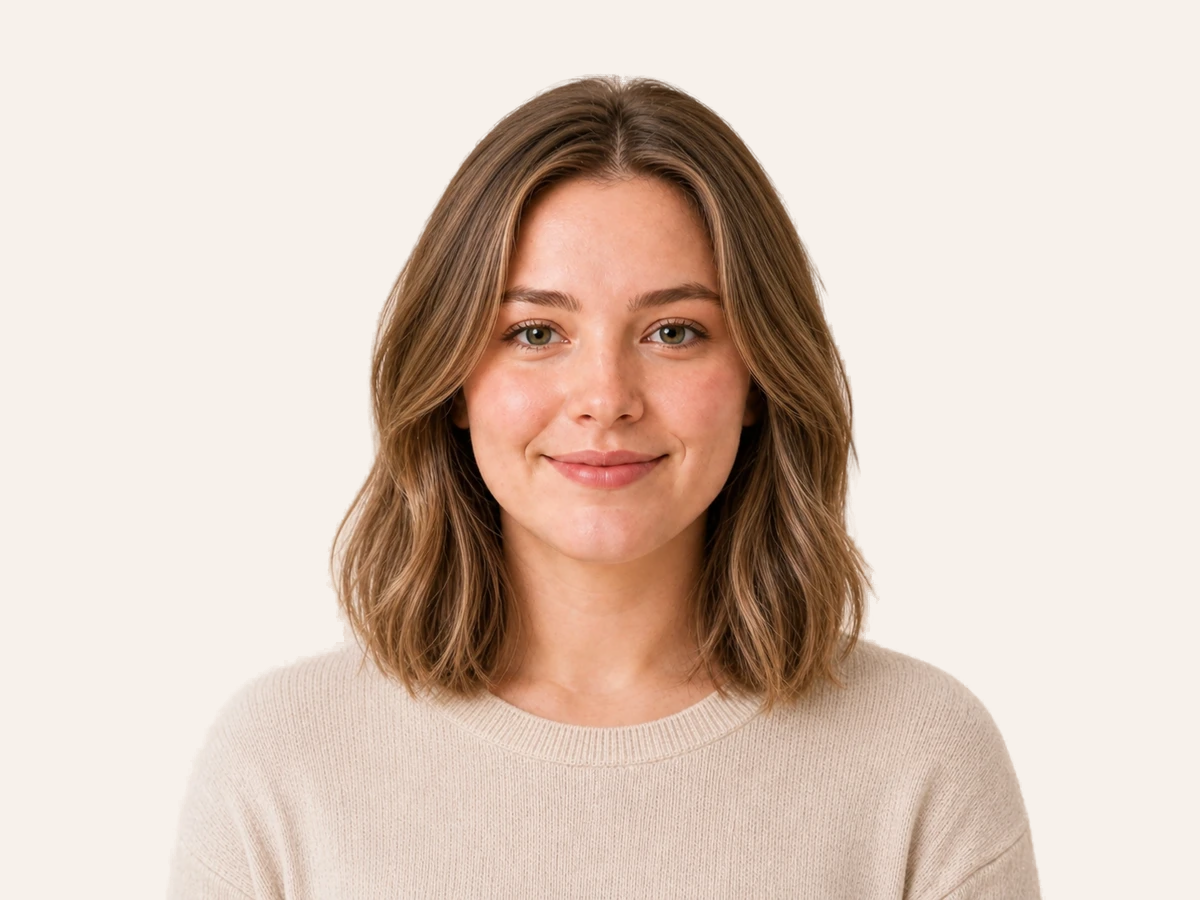 Collarbone Lob hairstyle for round face