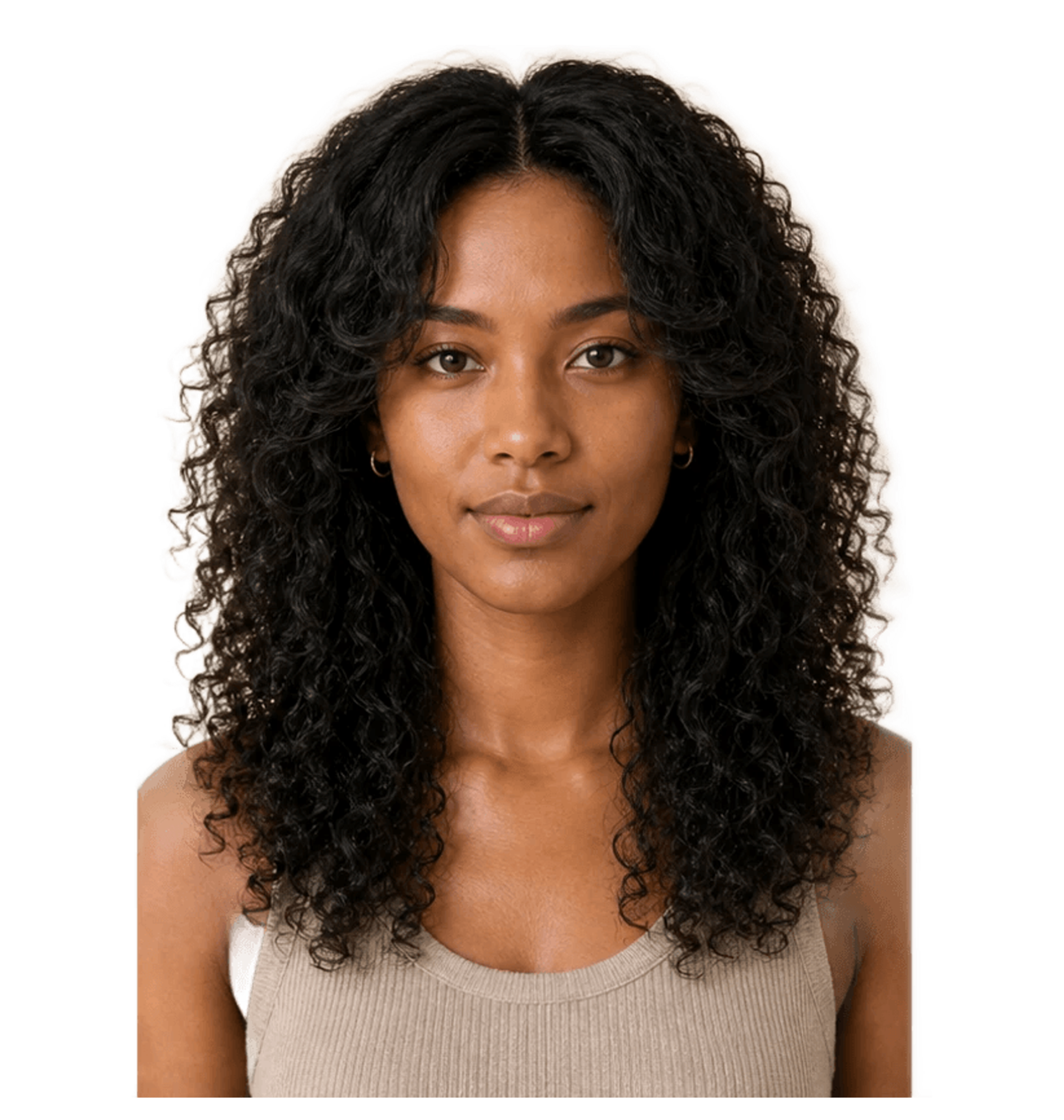 diamond face Women hairstyle hero portrait