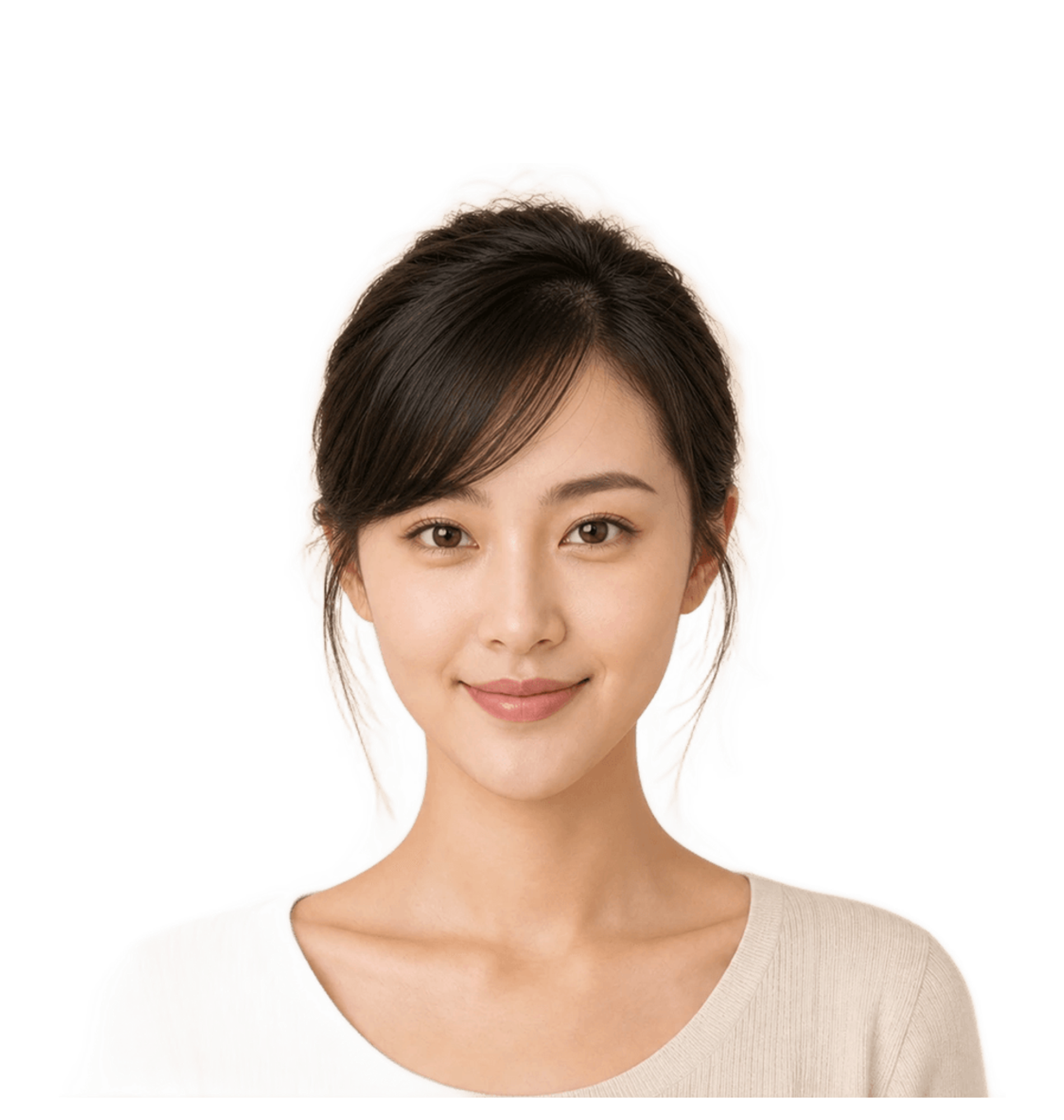 heart face Women hairstyle hero portrait