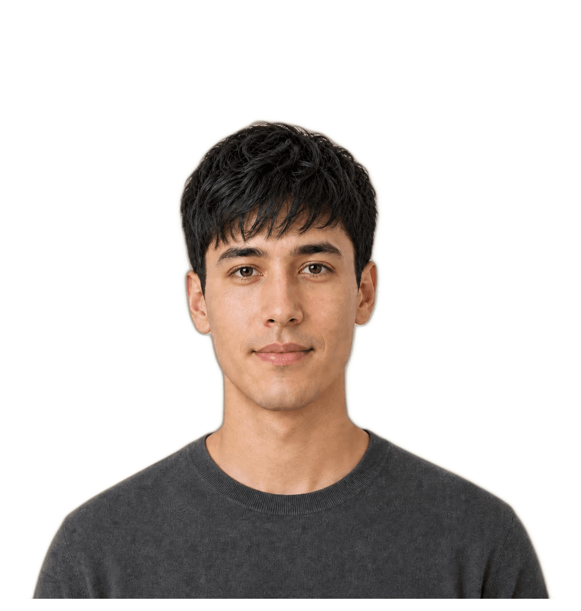 oblong face Men hairstyle hero portrait