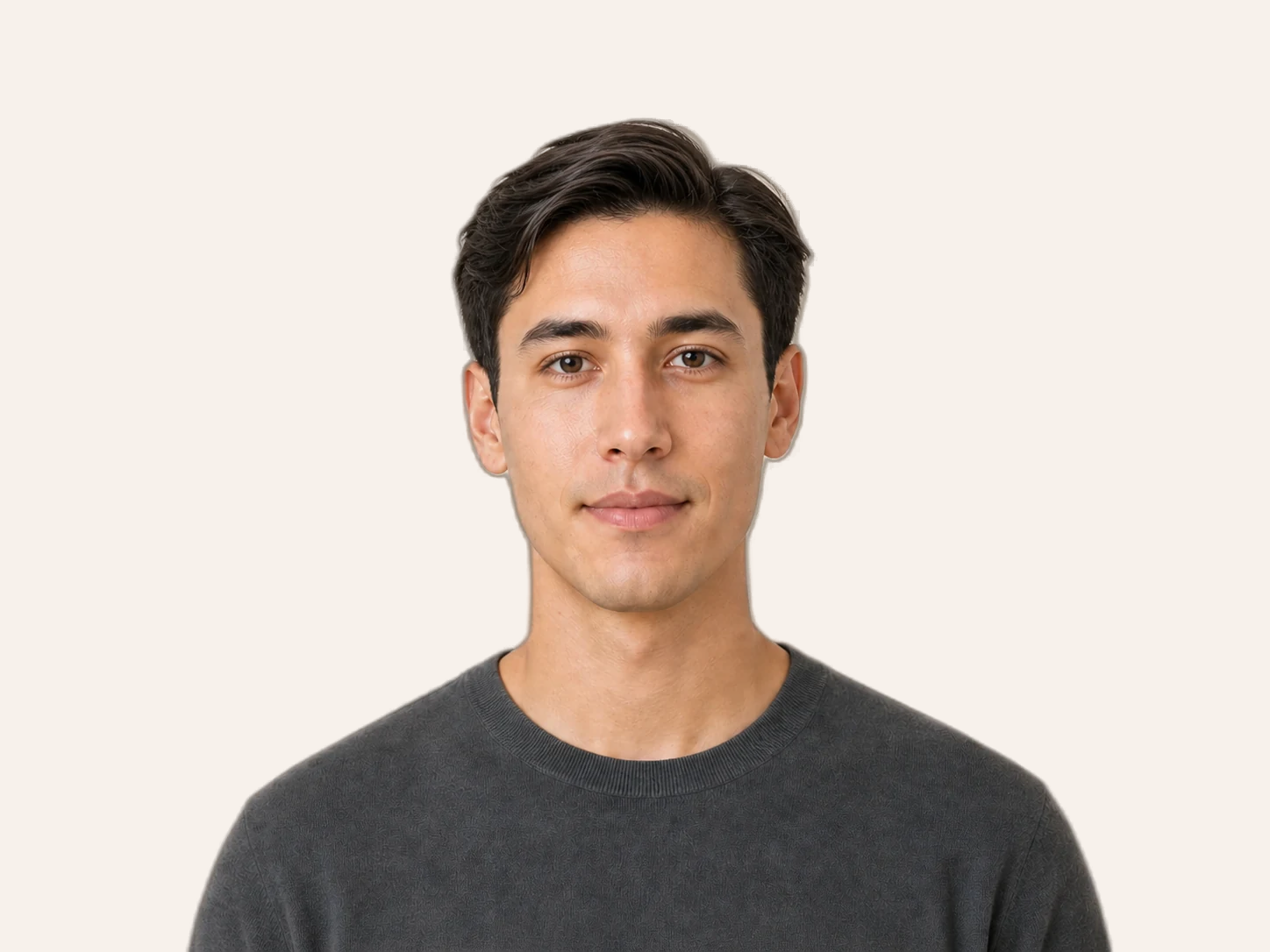Low-Volume Side Part hairstyle for oblong face