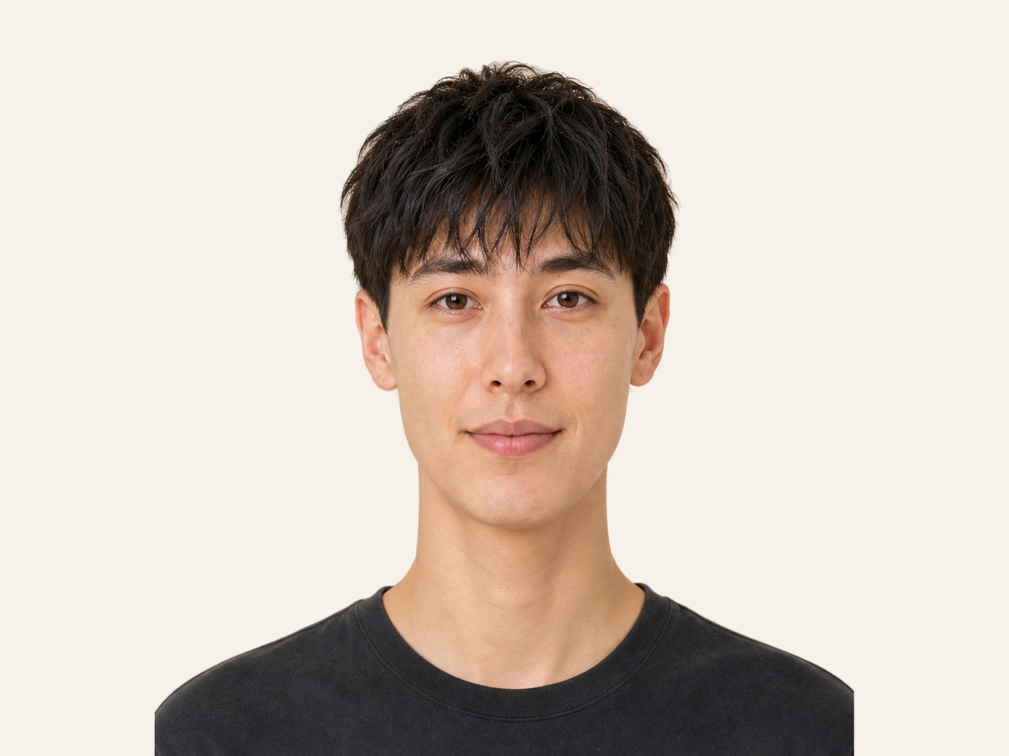 Textured Fringe hairstyle for oblong face
