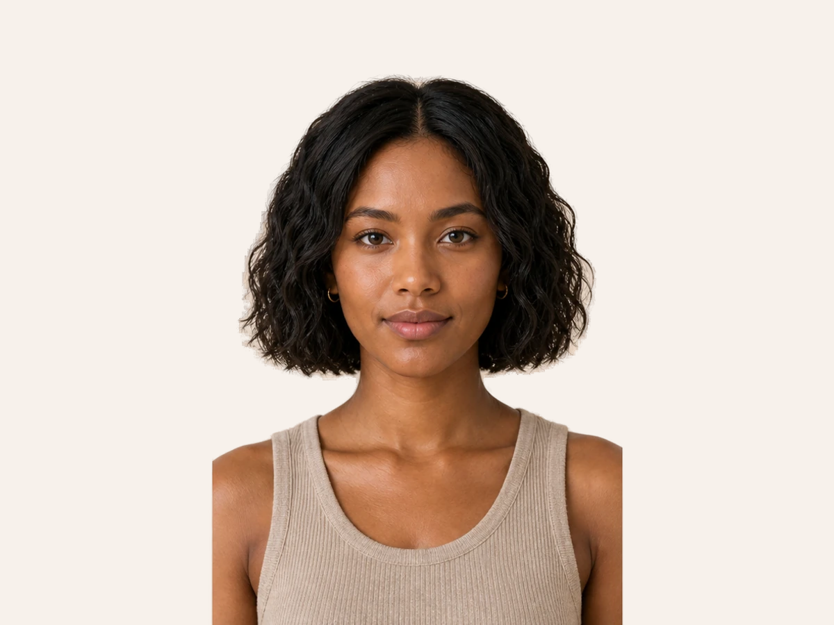 Wavy Chin-Length Bob recommendation for Diamond Face